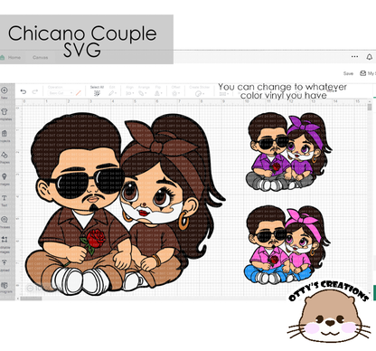 Chicano Couple SVG only*