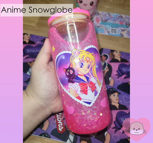 Anime Girl 20 oz Snowglobe tumbler