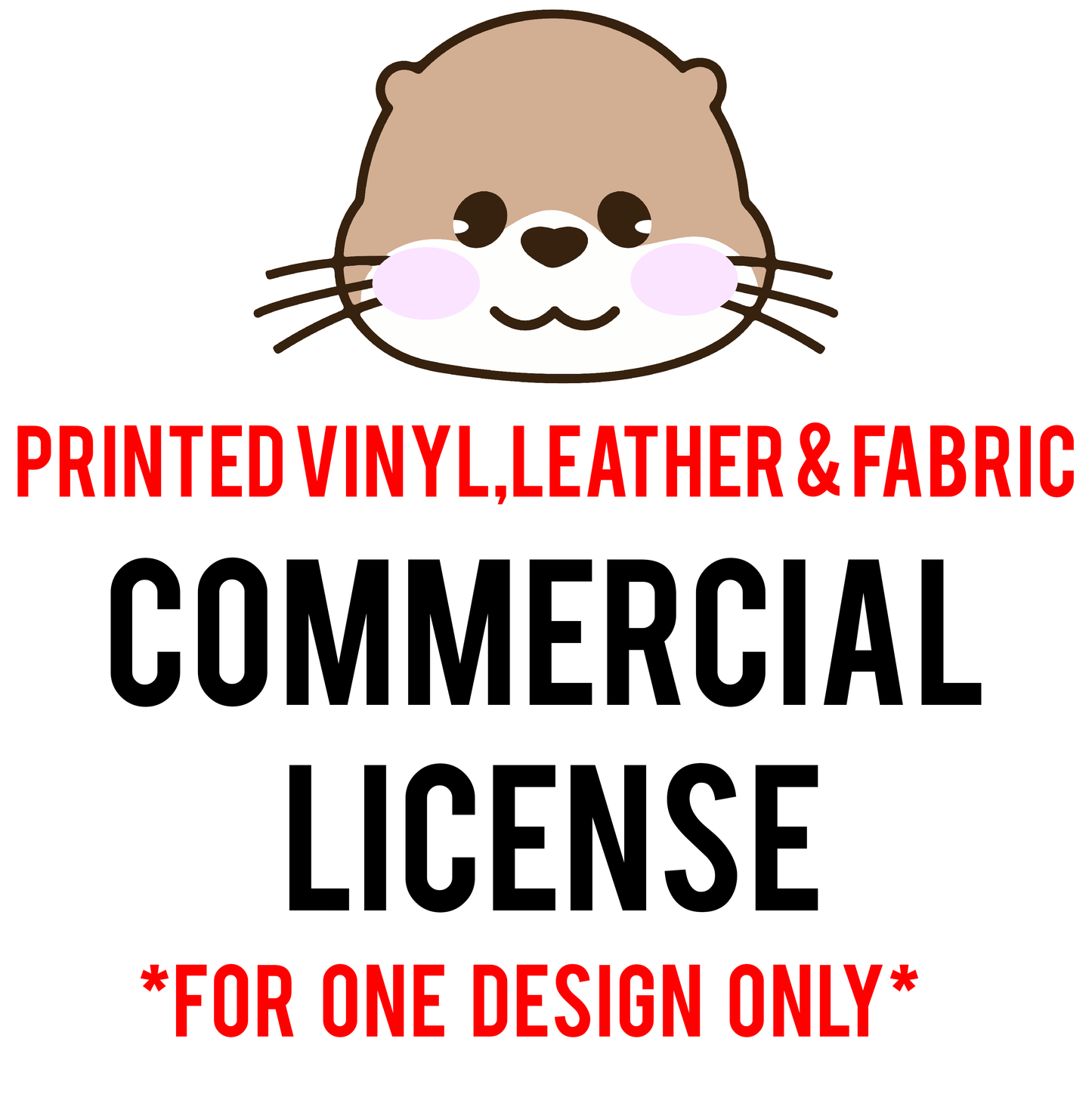 Fabric, Leather & Printed Vinyl Commercial License - SINGLE design